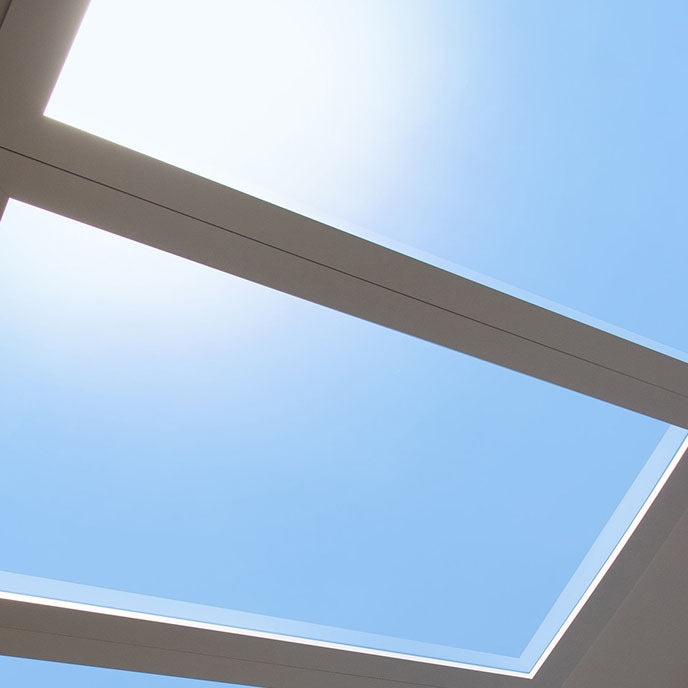 Modern Minimalist Smart Blue Sky Metal LED Flush Mount Ceiling Light for Living Room BulbSquare