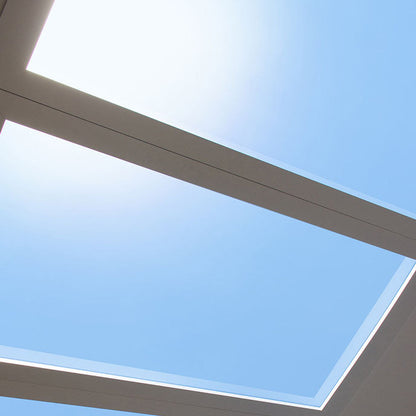 Modern Minimalist Smart Blue Sky Metal LED Flush Mount Ceiling Light for Living Room