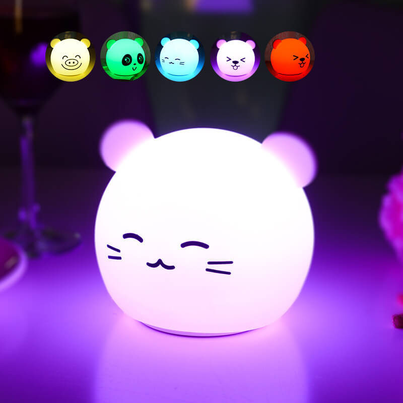 Lumendat Cartoon Animal Colorful Silicone LED Night Light Table Lamp Lumendat