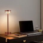 Modern Minimalist Cylindrical Metal Acrylic USB LED Table Lamp Lumendat