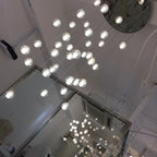 Modern Luxury Staircase Crystal Orb Ball Shade LED Loft Chandelier Lumendat
