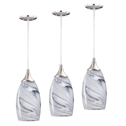Modern Light Luxury Simple Marble Long Barrel 1-light Pendant Light