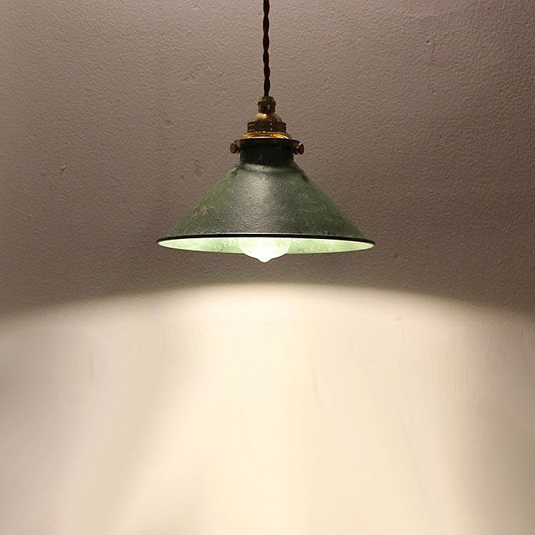 Contemporary Industrial Cone Iron Copper 1-light Pendant Light for Living Room