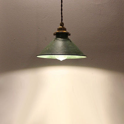 Contemporary Industrial Cone Iron Copper 1-light Pendant Light for Living Room