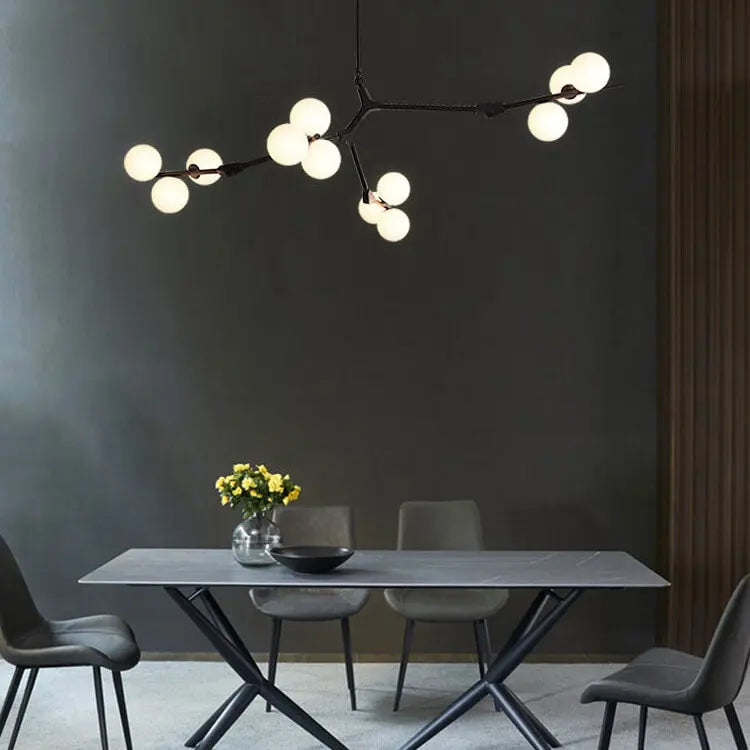 Modern Creative Magic Bean Branch Glass 12/18/24 Light Chandelier Lumendat