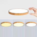 Contemporary Scandinavian Round Pvc Iron LED Flush Mount Ceiling Light for Bedroom BulbSquare