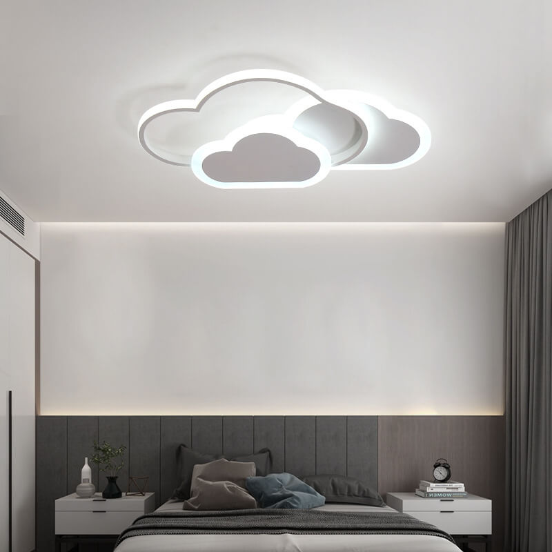 Lumendat Creative Cartoon Acrylic Cloud Design LED Flush Mount Ceiling Light Lumendat