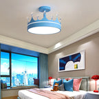 Cartoon Creative Crown LED Kids Semi-flush Mount Ceiling Light