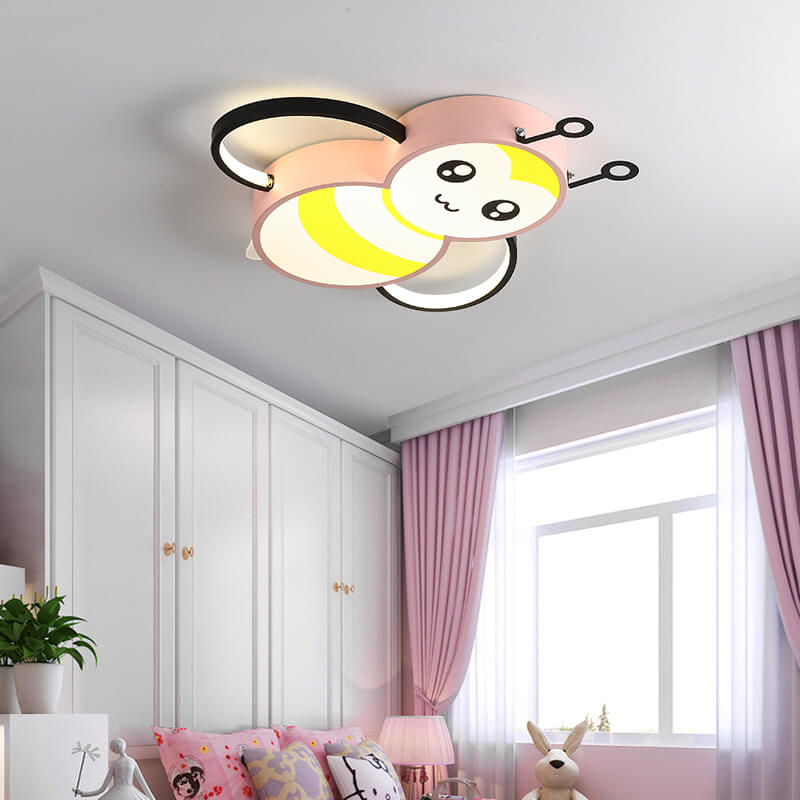 Lumendat Cartoon Creative Bees Acrylic Iron LED Flush Mount Ceiling Light Lumendat