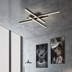 Industrial Aluminum Creative Geometric Line LED Flush Mount Light BulbSquare