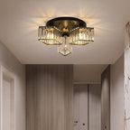 Modern Luxury Diamond Shaped Iron Crystal 3/4/5/6 Light Semi-Flush Mount Ceiling Light Lumendat