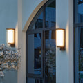 Industrial Waterproof Rectangular PC Striped Shade LED Outdoor Wall Sconce Lamp Lumendat