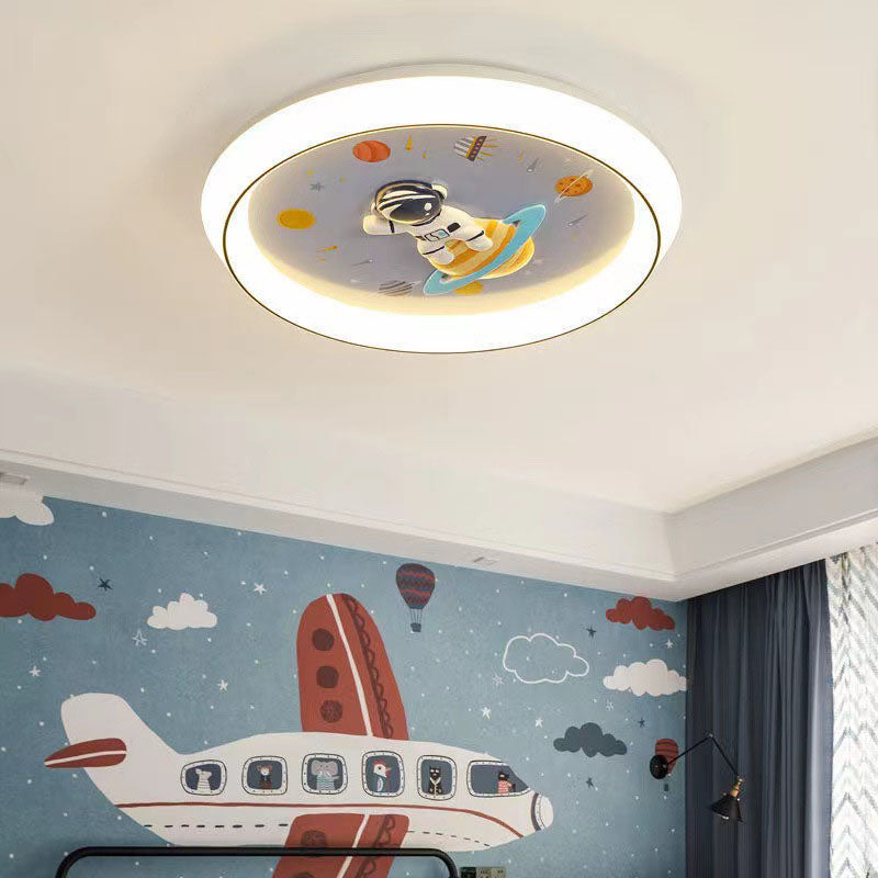Lumendat Modern Minimalist Kids Cartoon Round Acrylic Iron Resin LED Flush Mount Ceiling Light For Bedroom Lumendat