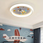 Lumendat Modern Minimalist Kids Cartoon Round Acrylic Iron Resin LED Flush Mount Ceiling Light For Bedroom Lumendat