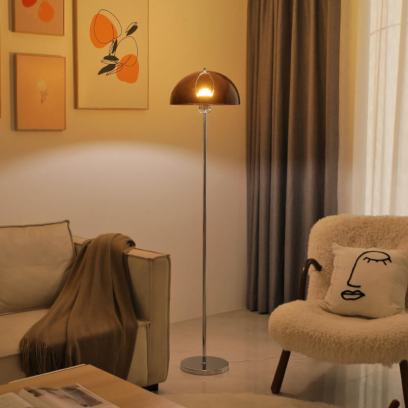 Nordic Vintage Acrylic Clear Dome LED Standing Floor Lamp Lumendat