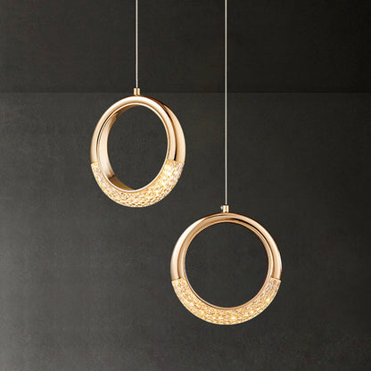 Modern Acrylic Geometric Circle 1-Light  LED  Pendant Light