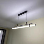 Nordic Minimalist Long Strip Leather LED Island Light Chandelier Lumendat