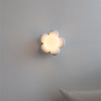 Modern Creative Flowers Shape Glass Ceramic 1-Light Kids Wall Sconce Lamp Lumendat