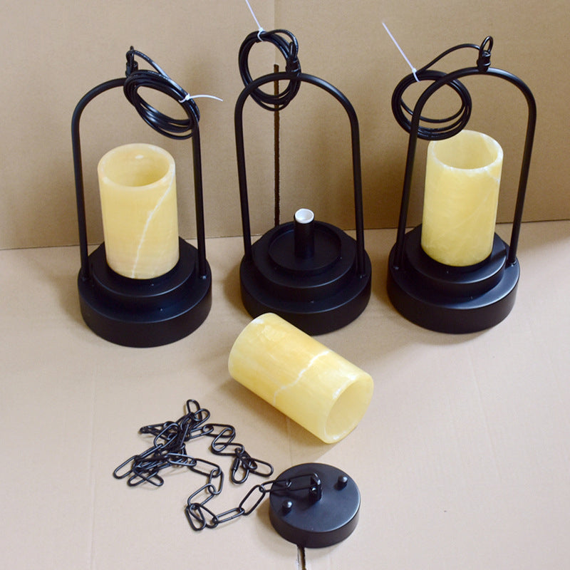 Vintage Industrial Candle 1-light Hemp Wire LED Pendant Light