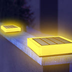 Modern Solar Flat Square Fence Post Waterproof Landscape Light Lumendat