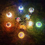 Moroccan Stained Glass Round Pot USB Rechargeable LED Portable Table Lamp Lumendat