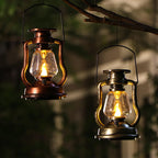 Solar Retro Kerosene Lamp Horse Lamp LED Outdoor Garden Patio Decoration Portable Flame Candle Light Lumendat