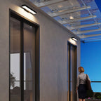 Modern Minimalist Rectangular Flat LED Sensor Outdoor Waterproof Wall Sconce Lamp
