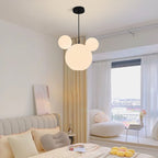 Lumendat Modern Minimalist Milk White PE Mouse 3-Light Kids Chandelier Lumendat