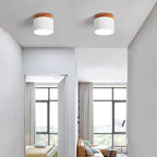 Scandinavian Macaroon Solid Color Log LED Flush Mount Ceiling Light BulbSquare
