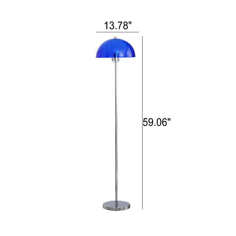 Nordic Vintage Acrylic Clear Dome LED Standing Floor Lamp Lumendat