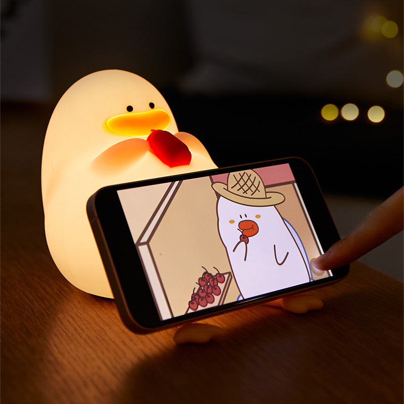 Creative Cartoon Silicone Duck Pat LED Night Light Table Lamp Lumendat