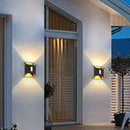 Modern Aluminum Lens Outdoor Waterproof Patio LED Wall Sconce Lamp Lumendat