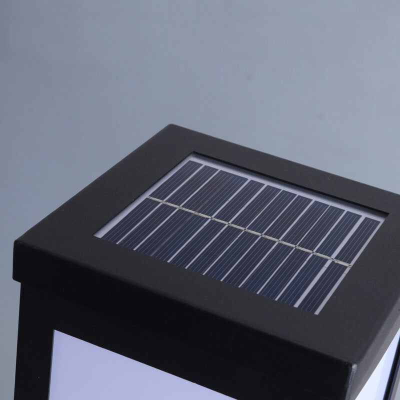 Modern Solar Lawn Square Column Outdoor Waterproof Path Lamp Lumendat