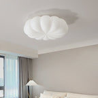 Contemporary Nordic Pe Shade Kid's Flowers LED Flush Mount Ceiling Light for Bedroom BulbSquare
