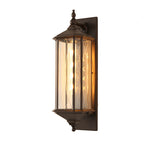 Outdoor Vintage Chinese Transparent Cage 1-Light Waterproof Wall Sconce Lamp Lumendat