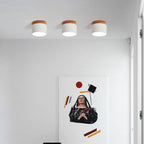 Scandinavian Macaroon Solid Color Log LED Flush Mount Ceiling Light BulbSquare