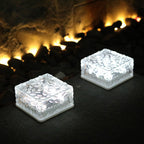 Modern Simplicity Solar ABS Plastic Ice Brick LED Outdoor Landscape Light For Outdoor Patio Lumendat