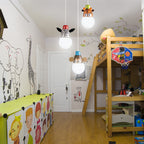 Lumendat Contemporary Creative Acrylic Cartoon Animal Hardware Frame 3-Light Kids Chandelier For Bedroom Lumendat