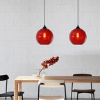 Nordic Minimalist Stained Round Glass 1-light Pendant Light Lumendat