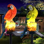 Outdoor Solar Waterproof Colorful Resin Parrot LED Lawn Insert Landscape Light Lumendat