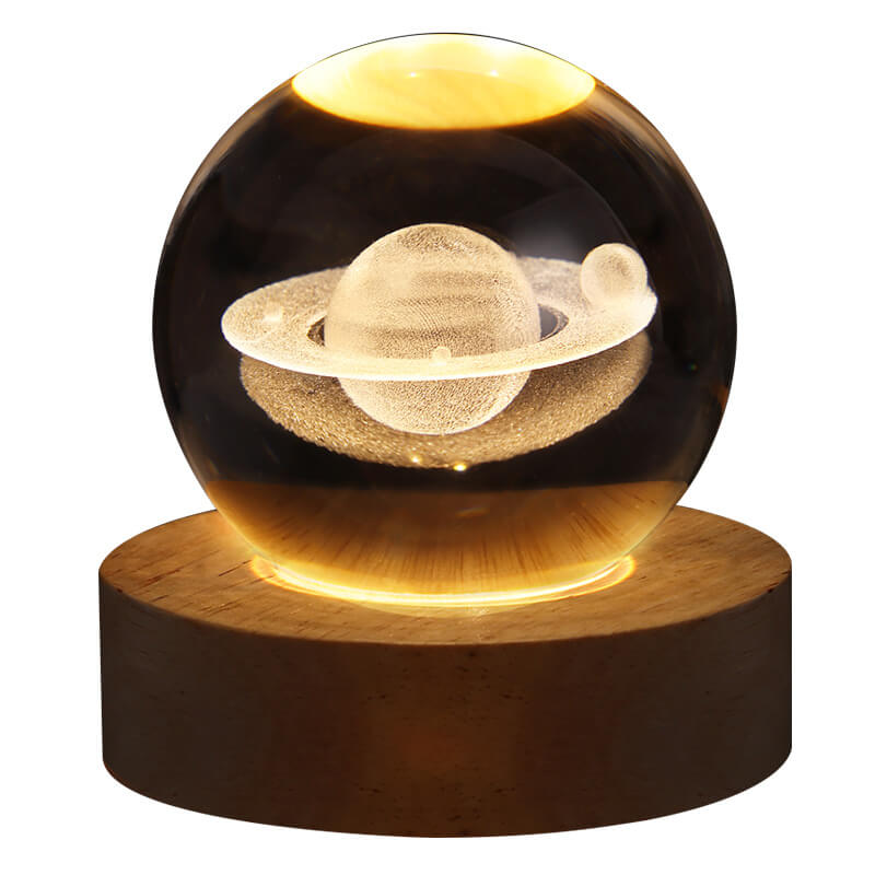 Contemporary Creative Star System Crystal Ball USB LED Night Light Table Lamp For Bedroom Lumendat
