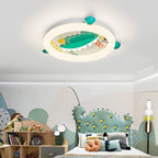Lumendat Contemporary Creative Kids Round Dinosaur Iron Acrylic Plastic LED Ceiling Light For Bedroom Lumendat