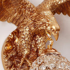 European Creative Resin Eagles Crystal Shade 1-Light Wall Sconce Lamp Lumendat