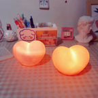 Contemporary Creative Rubber Coating Heart LED Night Light Table Lamp For Bedroom Lumendat