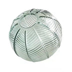 Contemporary Simplicity Green Leaf Patterned Glass Ball Shade 1-light Pendant Light for Living Room Lumendat
