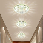 Minimalist Light Luxury Crystal Round Spotlight LED Flush Mount Ceiling Light Lumendat