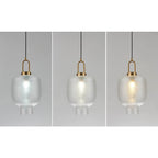 Nordic Light Luxury Oval Clear Glass 1-light Pendant Light BulbSquare