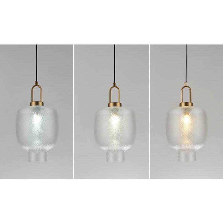 Nordic Light Luxury Oval Clear Glass 1-light Pendant Light BulbSquare