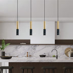 Contemporary Nordic Marble Terrazzo Column Metal 1-Light Pendant Light for Living Room Lumendat