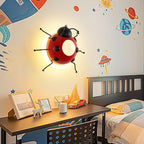 Lumendat Contemporary Creative Cartoon Beetle Acrylic LED Kids Wall Sconce Lamp For Bedroom Lumendat